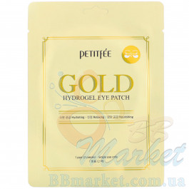 Гідрогелеві патчі для очей з золотим комплексом +5 - PETITFEE Gold Hydrogel Eye Patch (1 пара) (Термін придатності: до 22.05.2024)