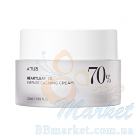 Заспокійливий крем для обличчя ANUA Heartleaf 70% Intense Calming Cream 50ml