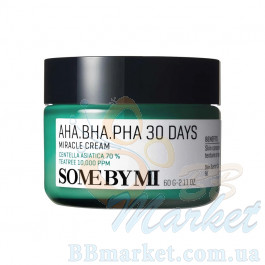 Кислотний крем для проблемної шкіри SOME BY MI AHA. BHA. PHA 30 Days Miracle Cream 60ml 