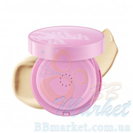 Кушон для обличчя з сяючим ефектом UNLEASHIA Don't Touch Glass Pink Cushion SPF50+ PA++++ (Тон: #21N Hyaline) 15g