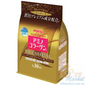 Японский Премиум Питьевой коллаген+гиалуроновая кислота+Q10 MEIJI Amino Collagen Premium (refill) 214g (на 30 дней)