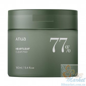 Тонер-пади для обличчя ANUA Heartleaf 77% Toner Clear Pad 160ml, 70шт