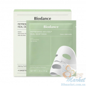 Гідрогелева маска для обличчя з морськими водоростями BIODANCE Refreshing Sea Kelp Real Deep Mask 34g - 4шт