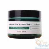 Кислотный крем для проблемной кожи SOME BY MI AHA. BHA. PHA 30 Days Miracle Cream 60ml 