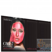 Трёхкомпонентный комплекс масок "Сияние и ровный тон" Double Dare OMG! Platinum Hot Pink Facial Mask Kit
