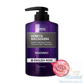 Маска-Кондиционер для волос "Английская роза" KUNDAL Honey & Macadamia Treatment English Rose 500ml